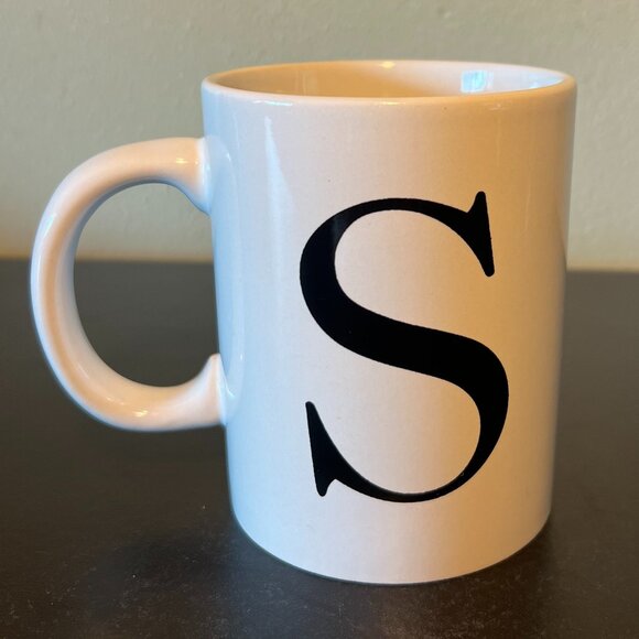 ROYAL NORFOLK Letter "S" Initial Monogram Ceramic Mug ~ Greenbrier International - Picture 1 of 6
